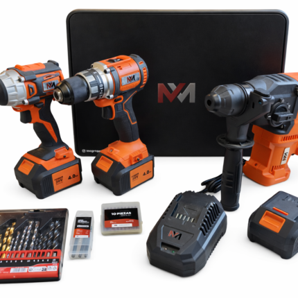 LLAVE DE IMPACTO, TALADRO, ROTOMARTILLO, BATERÍA 4AH, CARGADOR